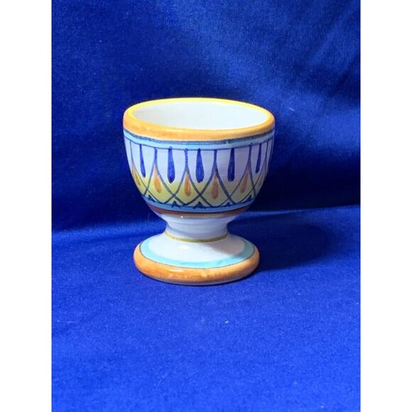 Egg Cup Italian Pottery Firenza Dip A Mamo - Picture 1 of 5